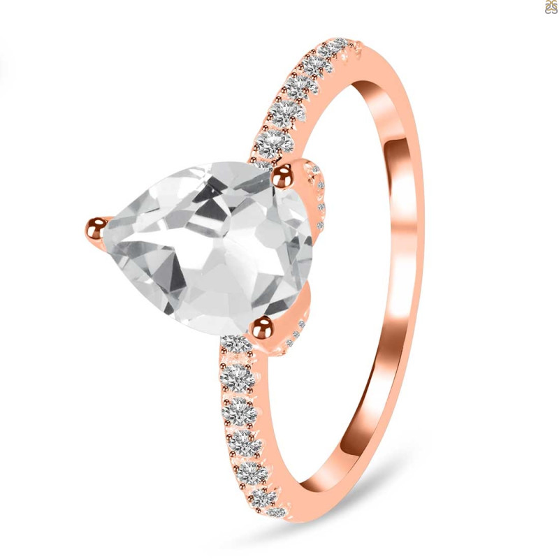Crystal & White Topaz Ring CST-RDR-2860.