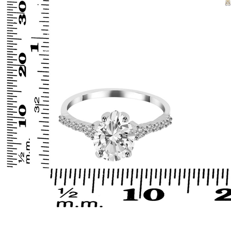 Crystal & White Topaz Ring CST-RDR-3148.