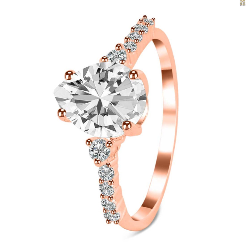 Crystal & White Topaz Ring CST-RDR-3148.
