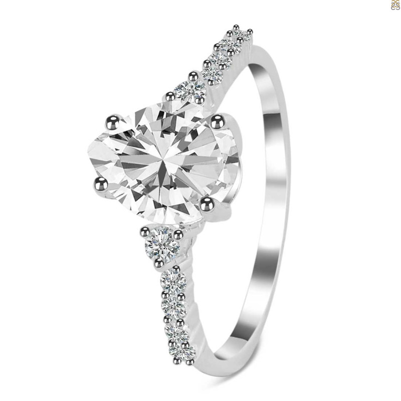 Crystal & White Topaz Ring