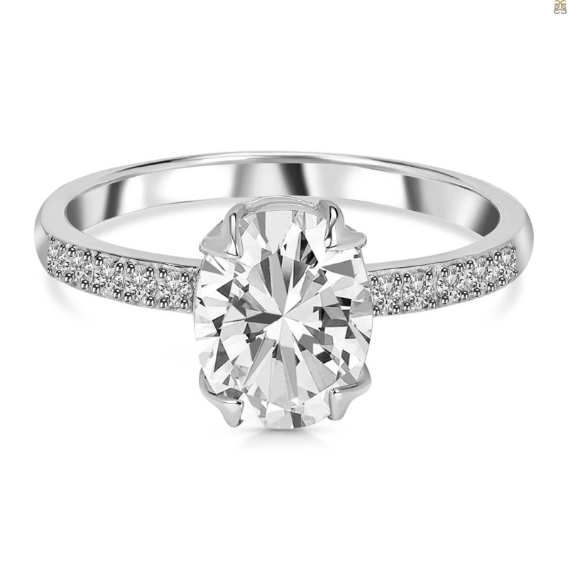 Crystal & White Topaz Ring CST-RR-207.