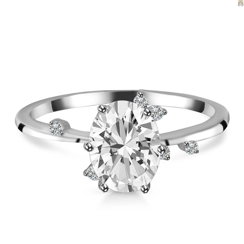 Crystal & White Topaz Ring CST-RR-318.