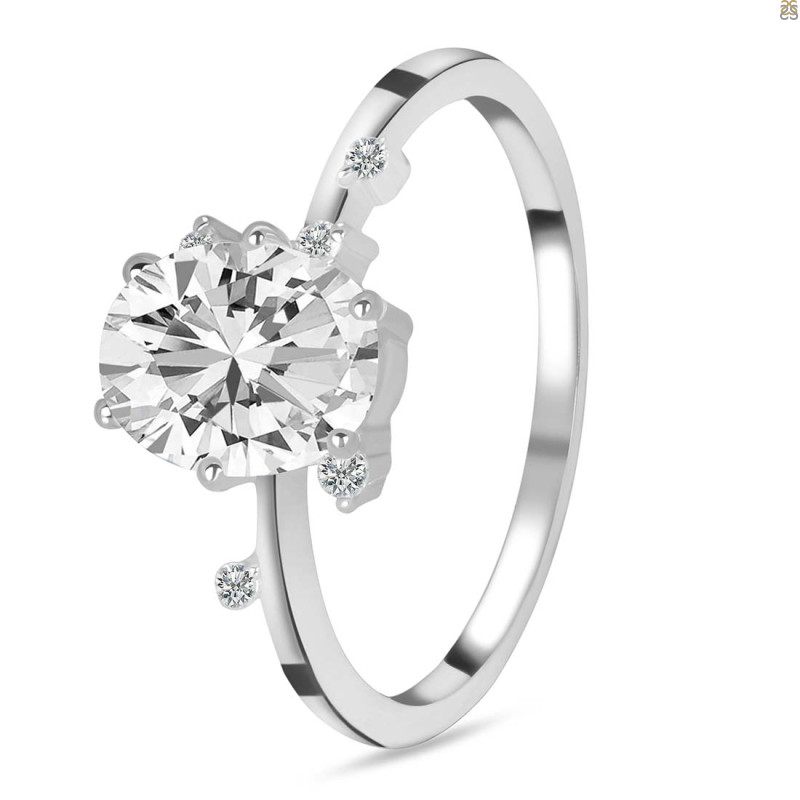 Crystal & White Topaz Ring