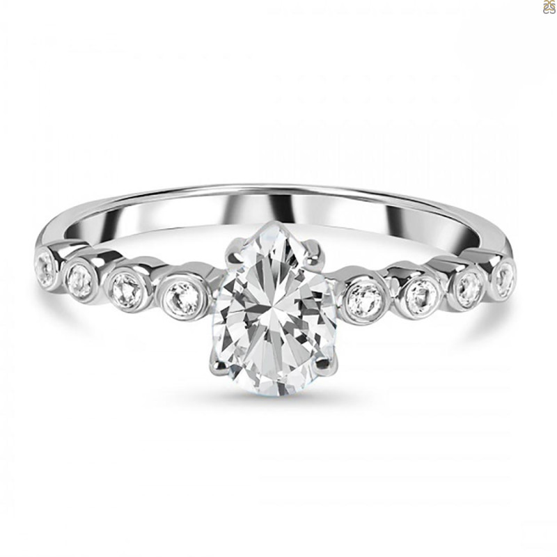 Crystal & White Topaz Ring CST-RR-419D.