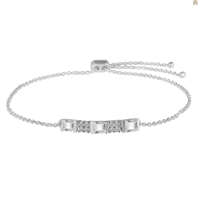 Crystal & White Topaz Bracelet CST-RDB-147.