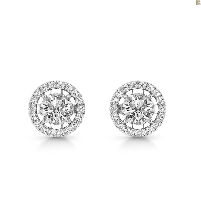 Crystal & White Topaz Stud Earring CST-RDE-985.