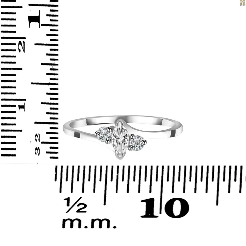 Crystal & White Topaz Ring CST-RDR-2681.