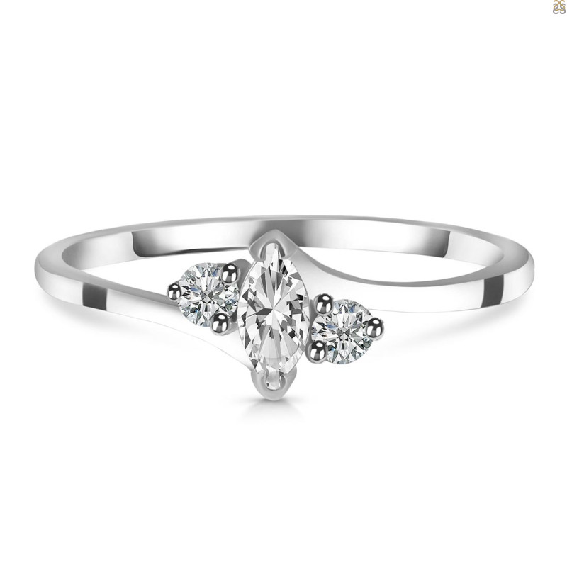 Crystal & White Topaz Ring CST-RDR-2681.
