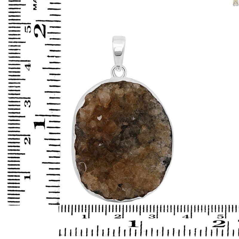 Citrine Druzy Pendant-SP CTD-1-23