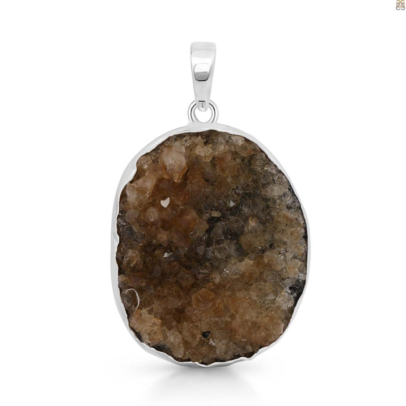 Citrine Druzy Pendant-SP CTD-1-23