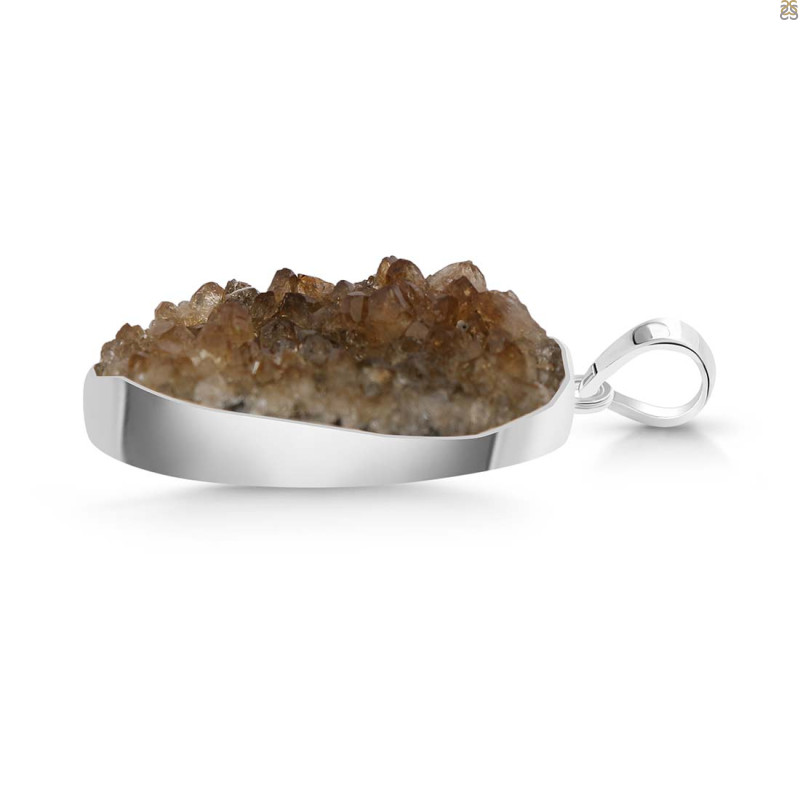 Citrine Druzy Pendant-SP CTD-1-23