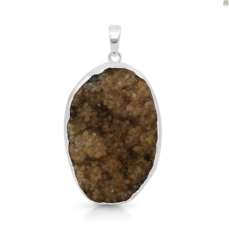 Citrine Druzy Pendant-SP CTD-1-27
