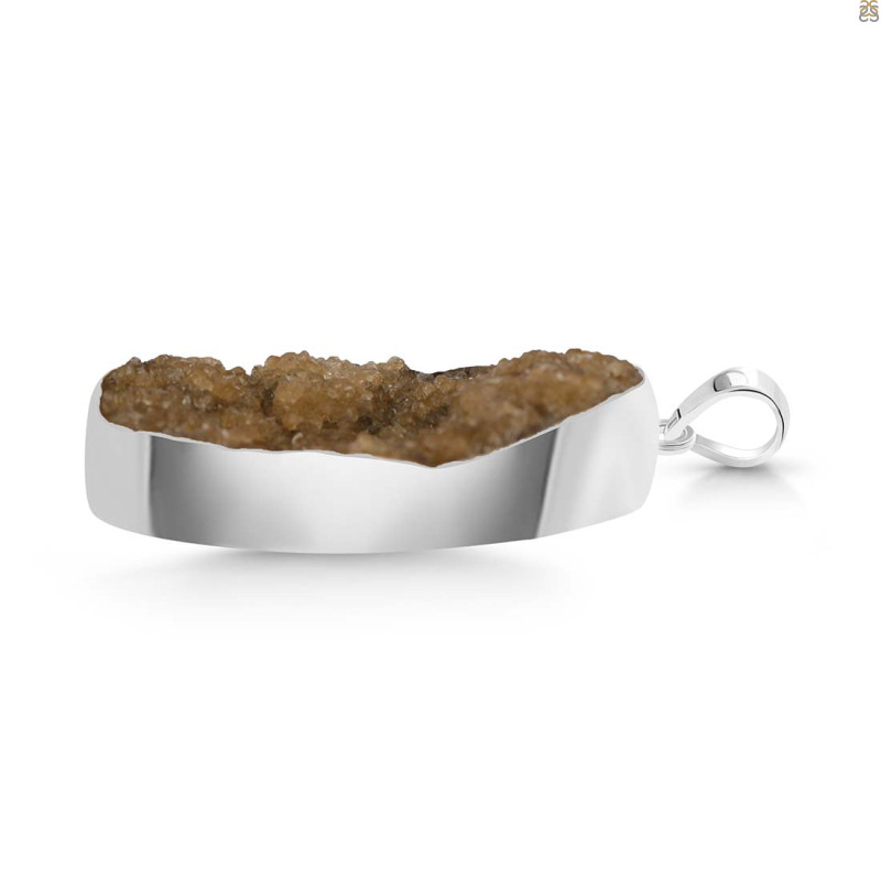Citrine Druzy Pendant-SP CTD-1-27