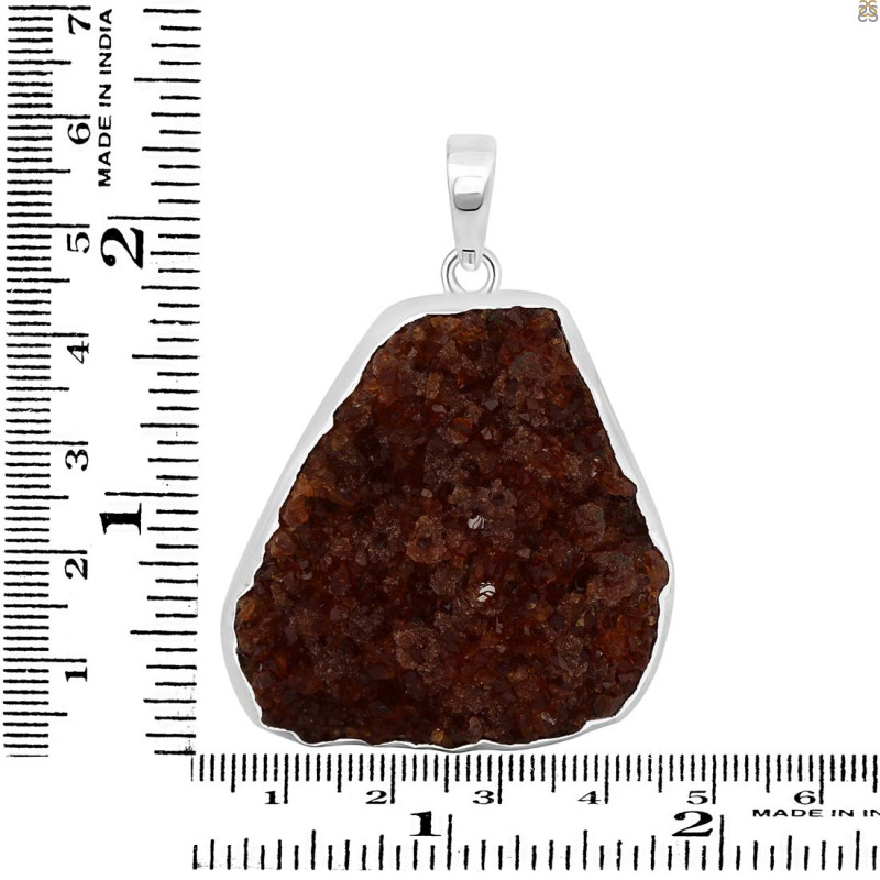 Citrine Druzy Pendant-SP CTD-1-45