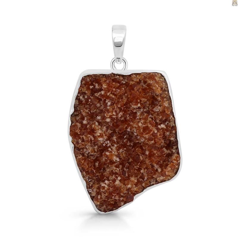 Citrine Druzy Pendant-SP CTD-1-51