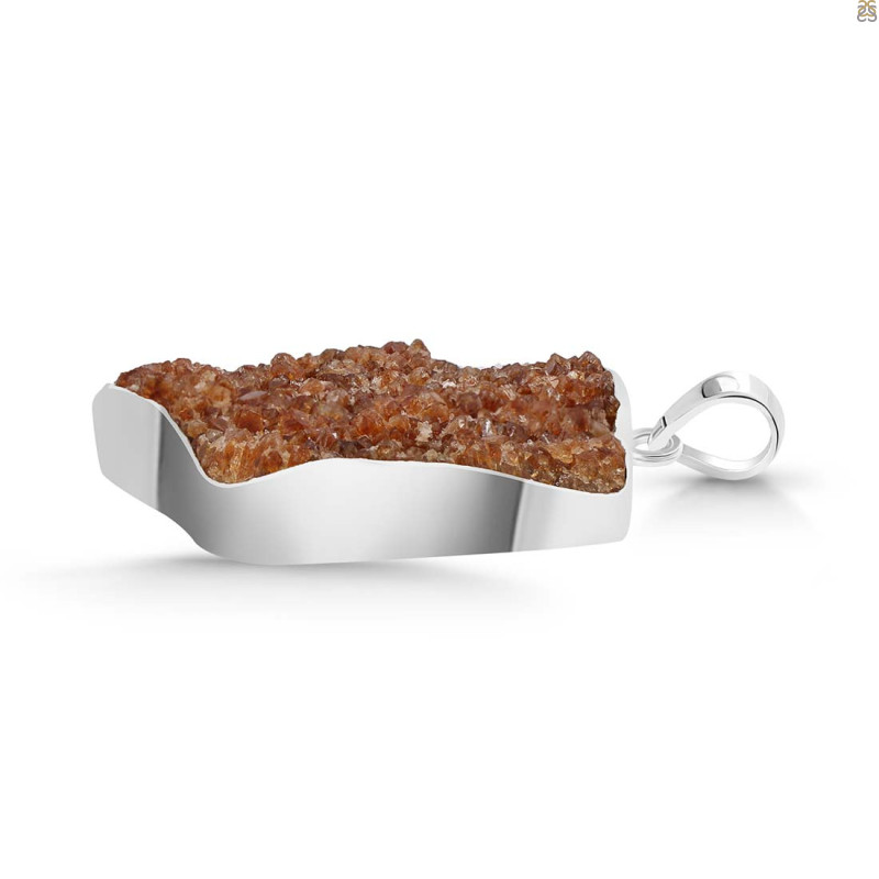 Citrine Druzy Pendant-SP CTD-1-51