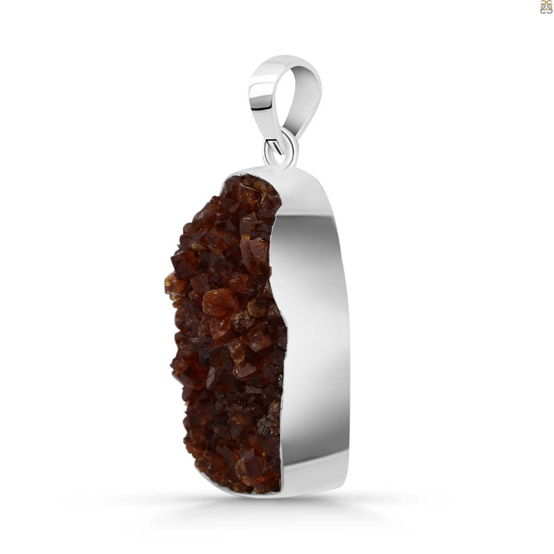 Citrine Druzy Pendant-SP