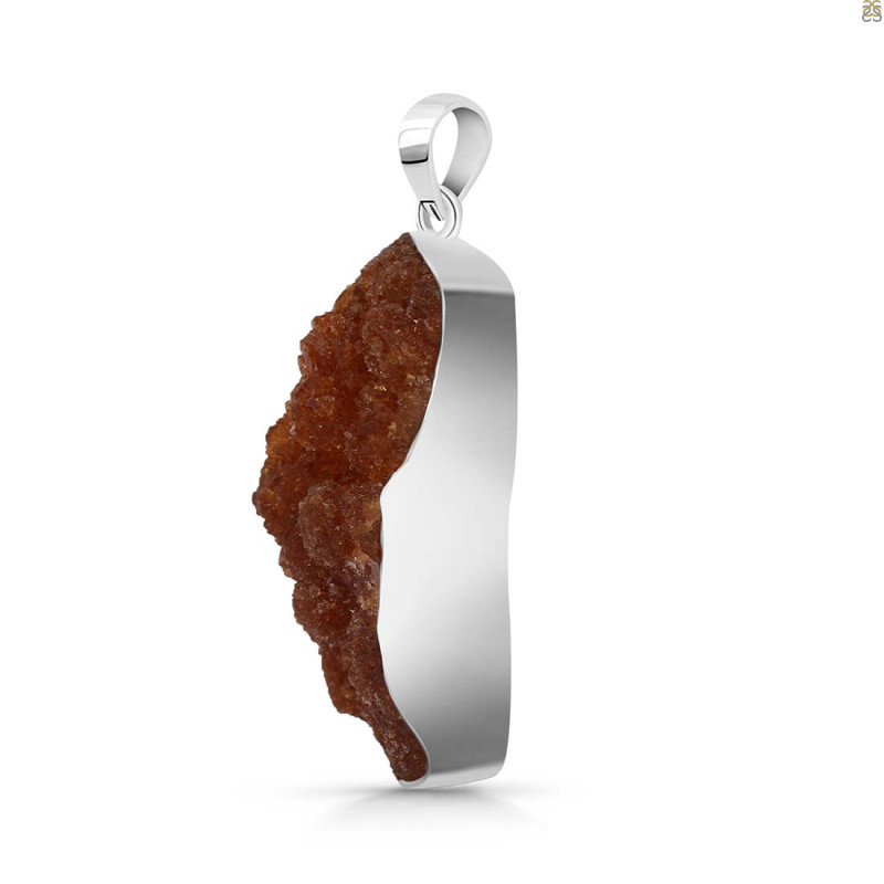 Citrine Druzy Pendant-SP