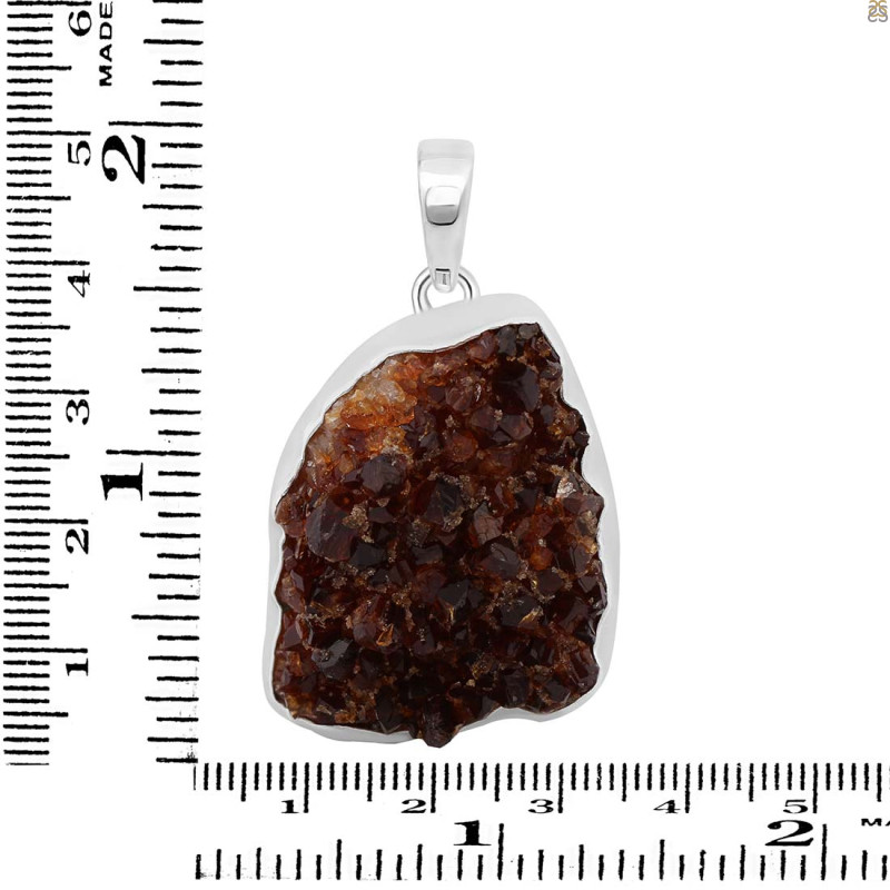 Citrine Druzy Pendant-SP CTD-1-63