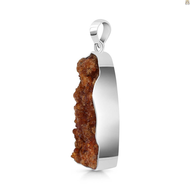 Citrine Druzy Pendant-SP