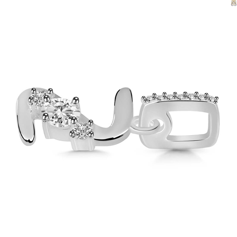 Cubic Zirconia Alphabet Z Pendant