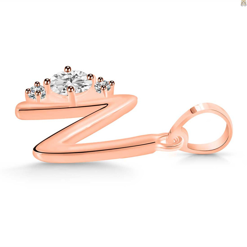Cubic Zirconia Alphabet N Pendant CUZ-RDA-14.