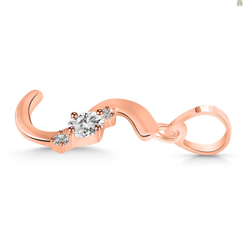 Cubic Zirconia Alphabet S Pendant CUZ-RDA-19.