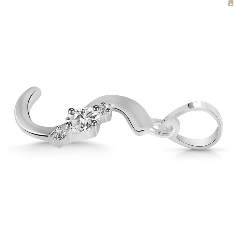 Cubic Zirconia Alphabet S Pendant