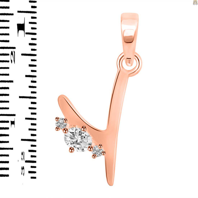 Cubic Zirconia Alphabet Y Pendant CUZ-RDA-25.
