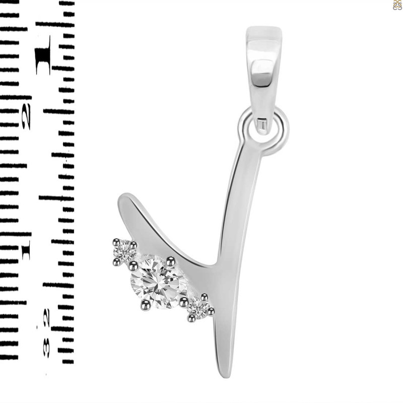 Cubic Zirconia Alphabet Y Pendant CUZ-RDA-25.