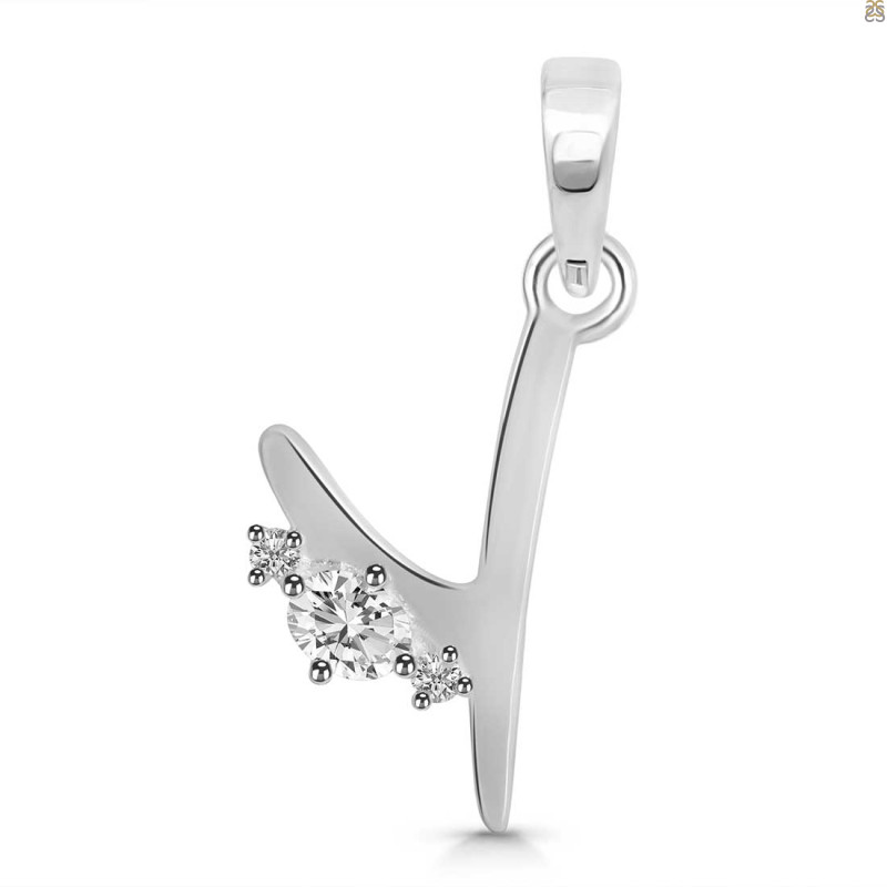 Cubic Zirconia Alphabet Y Pendant CUZ-RDA-25.