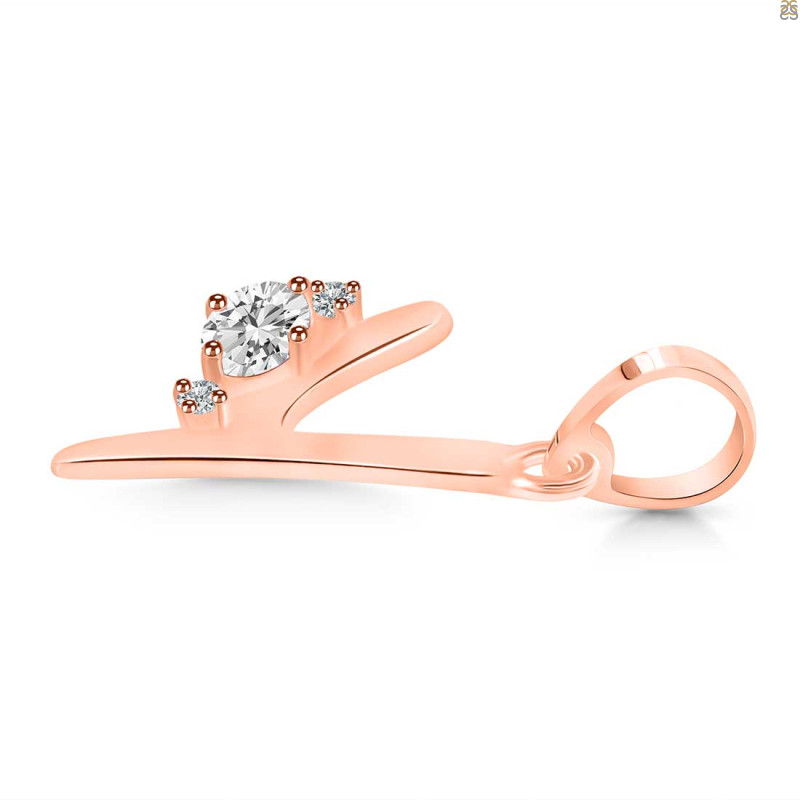 Cubic Zirconia Alphabet Y Pendant CUZ-RDA-25.