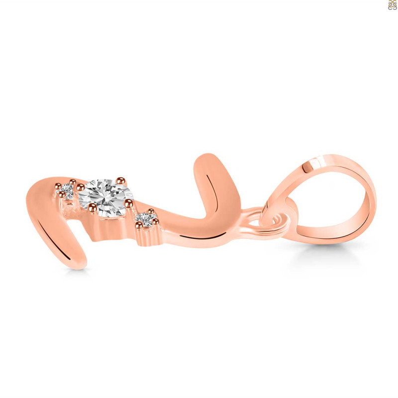 Cubic Zirconia Alphabet Z Pendant CUZ-RDA-26.