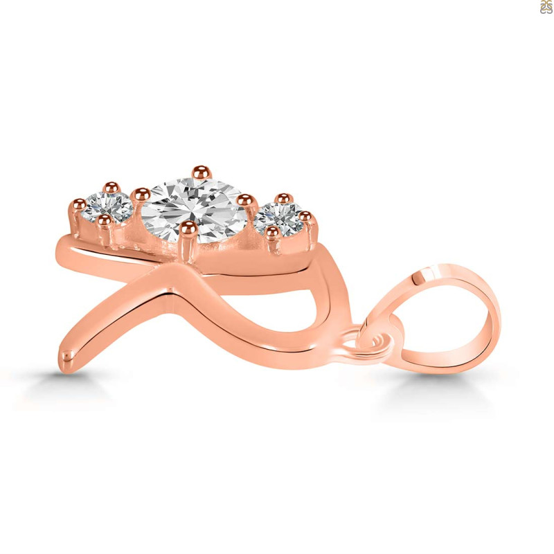 Cubic Zirconia Alphabet R Pendant CUZ-RDA-70.