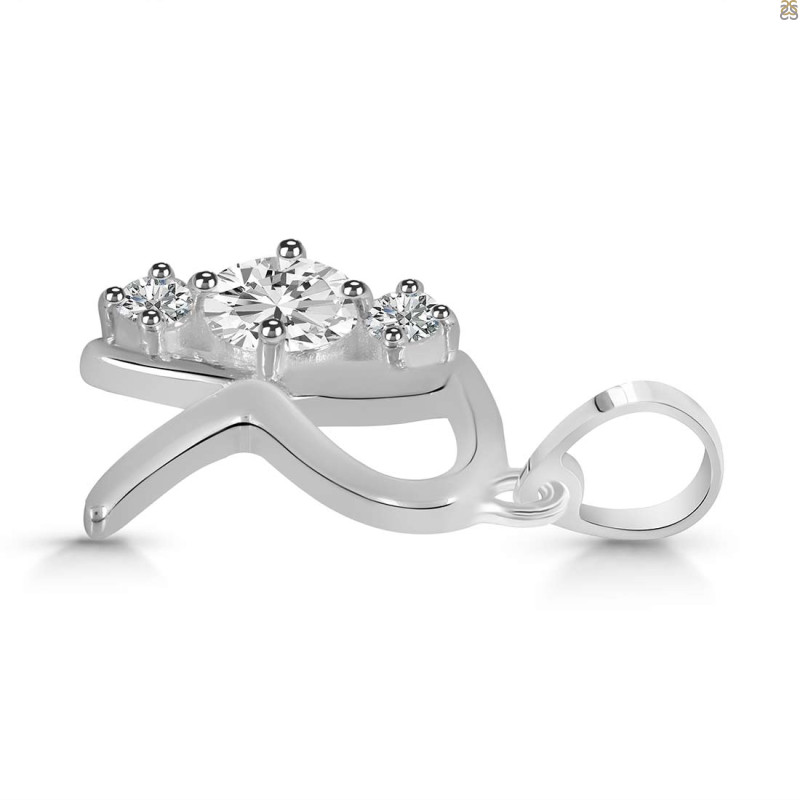 Cubic Zirconia Alphabet R Pendant CUZ-RDA-70.