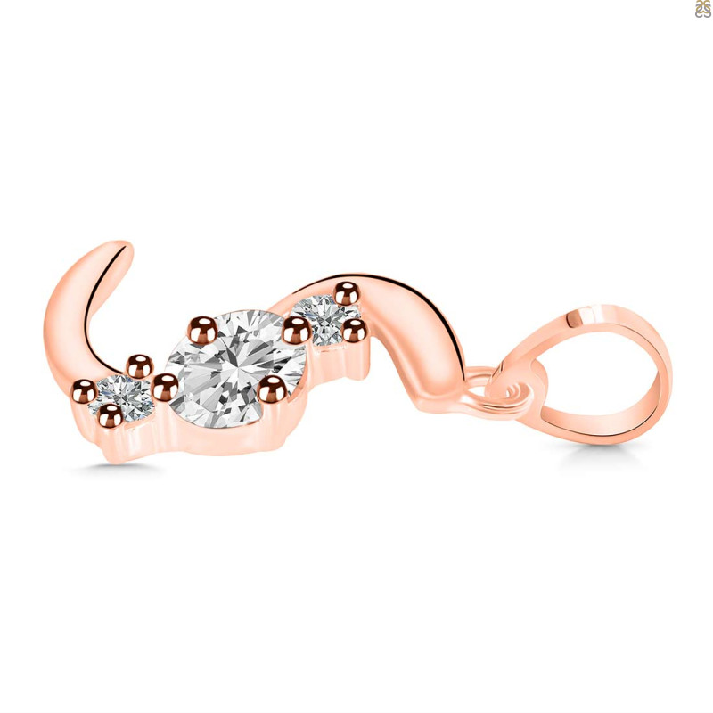 Cubic Zirconia Alphabet S Pendant CUZ-RDA-71.