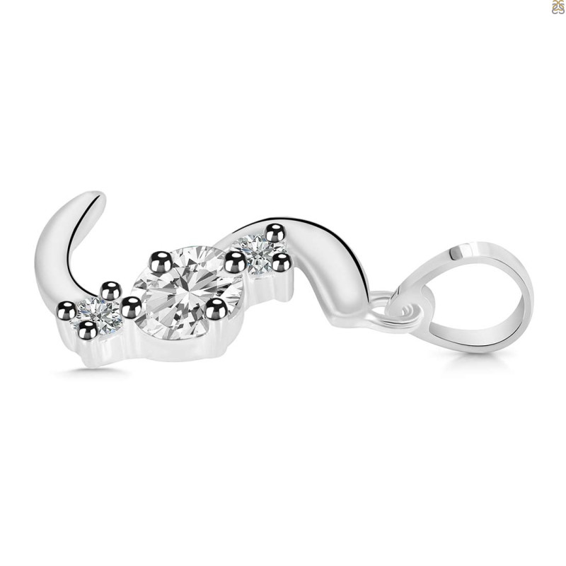 Cubic Zirconia Alphabet S Pendant