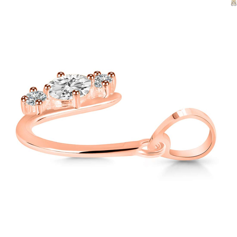 Cubic Zirconia Alphabet U Pendant CUZ-RDA-73.