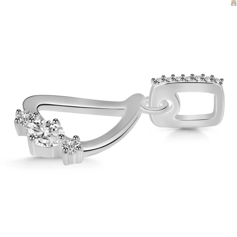 Cubic Zirconia Alphabet D Pendant