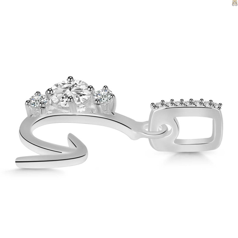 Cubic Zirconia Alphabet G Pendant