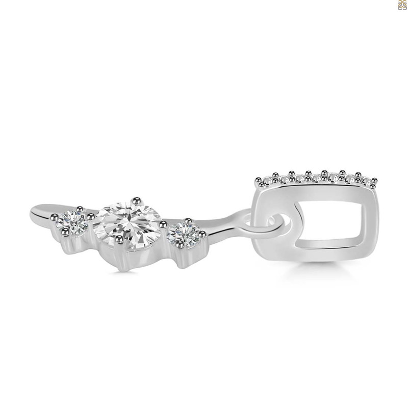 Cubic Zirconia Alphabet I Pendant