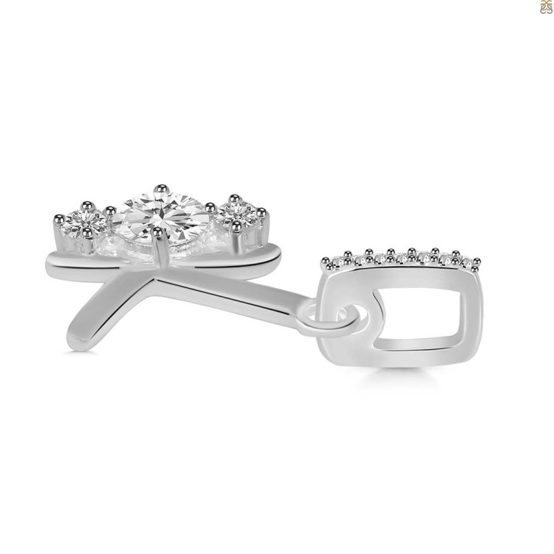 Cubic Zirconia Alphabet K Pendant