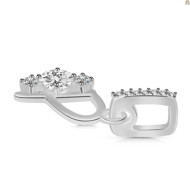 Cubic Zirconia Alphabet P Pendant