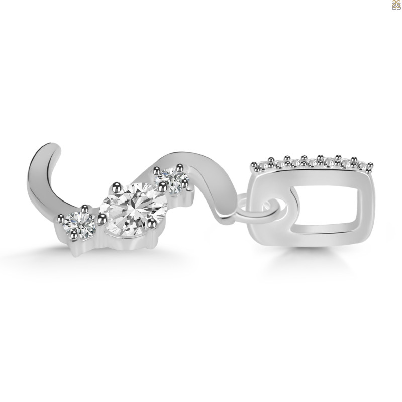 Cubic Zirconia Alphabet S Pendant