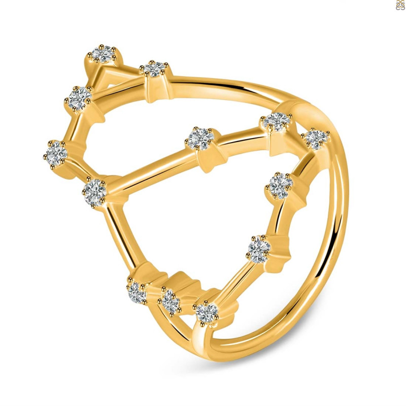 Sagittarius Zodiac Star Constellation With Cubic Zirconia Ring CUZ-RDR-2042.