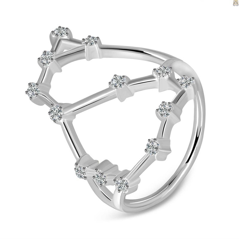 Sagittarius Zodiac Star Constellation With Cubic Zirconia Ring CUZ-RDR-2042.
