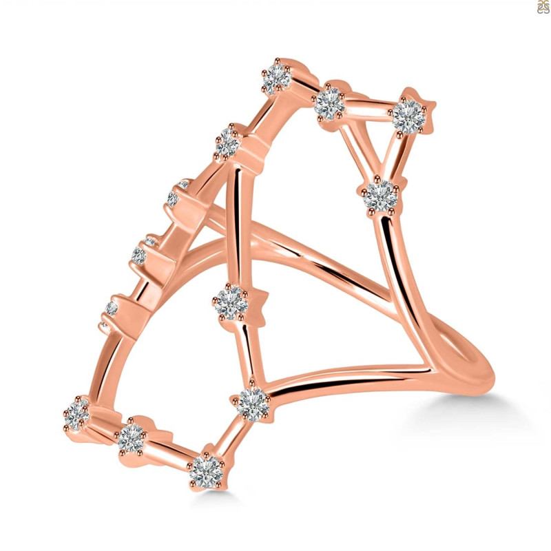 Sagittarius Zodiac Star Constellation With Cubic Zirconia Ring CUZ-RDR-2042.