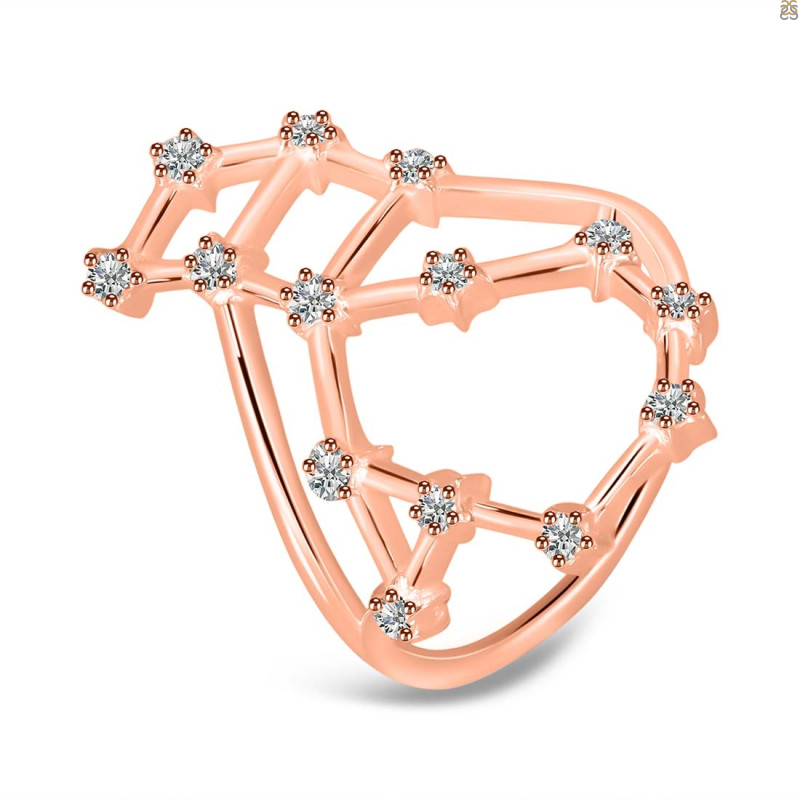 Scorpio Zodiac Star Constellation With Cubic Zirconia Ring CUZ-RDR-2048.