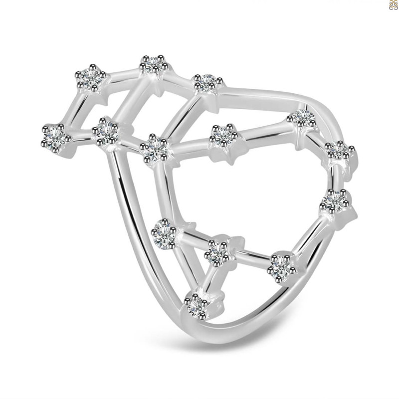 Scorpio Zodiac Star Constellation With Cubic Zirconia Ring CUZ-RDR-2048.