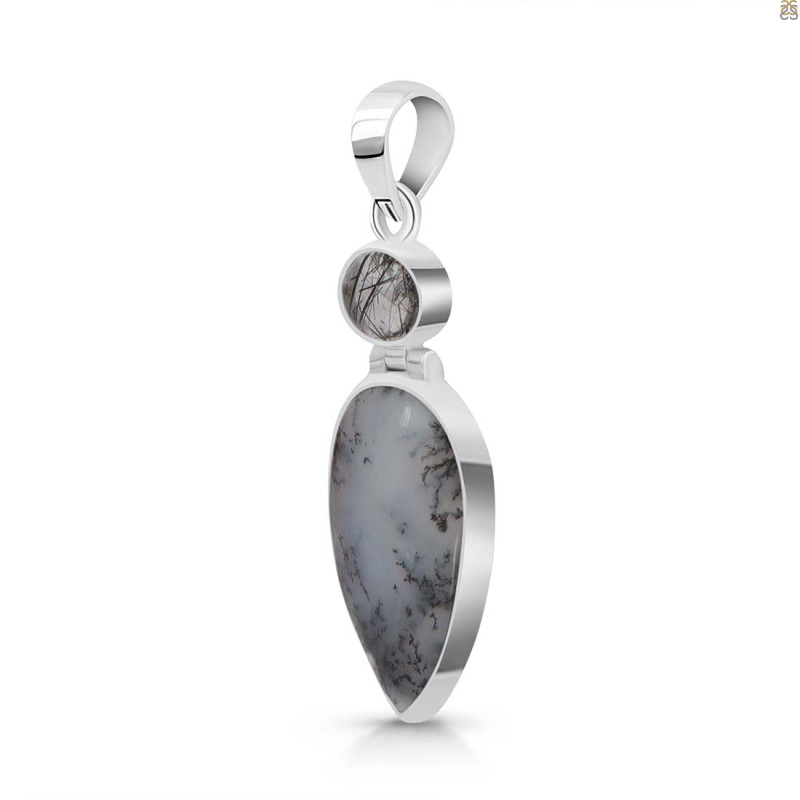 Dendritic Agate Pendant-2SP